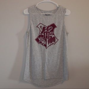 Harry Potter Hogwarts House Animals Gray Tank Top